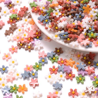 100pcs Mini Flower Flatback Beads
