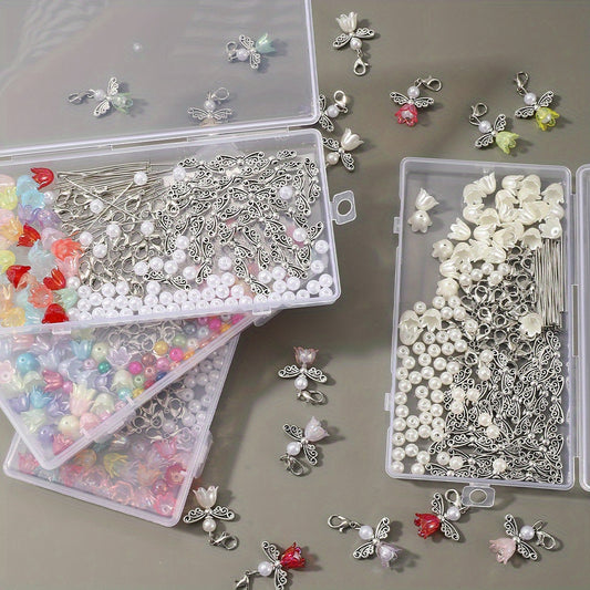 180pcs/Box Colorful Lily Flower Jewelry Making Kit