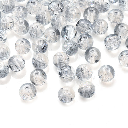 Gradient Crackle Glass Spacer Beads