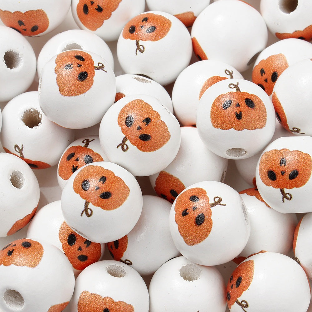 16mm Halloween Wooden Beads