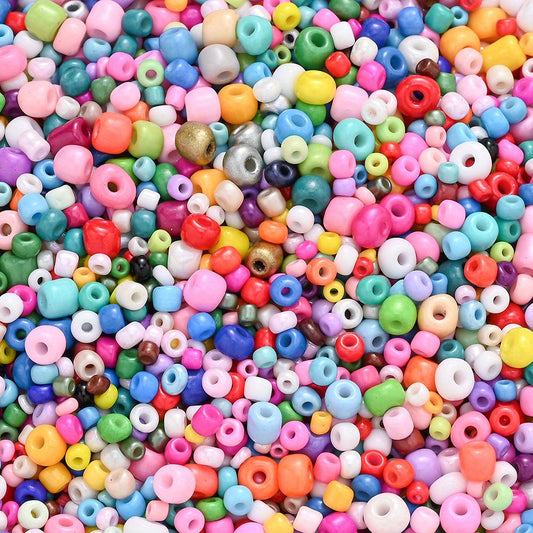 200/500/1000pcs Colored Glass Mini Beads
