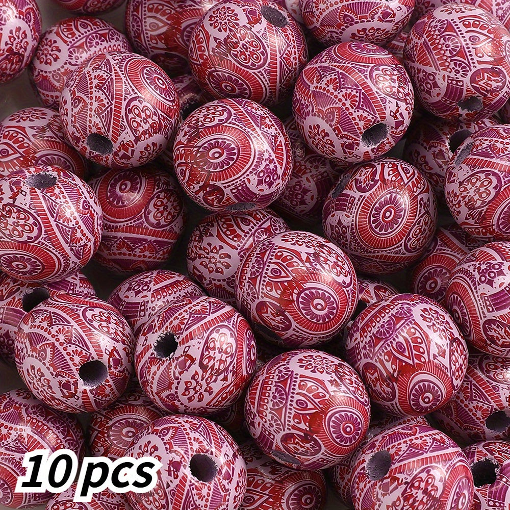 16mm Vintage Boho Wooden Spacer Beads
