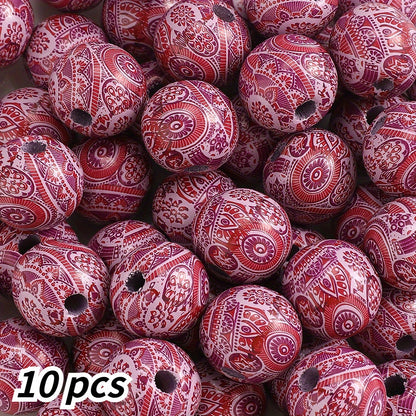 16mm Vintage Boho Wooden Spacer Beads