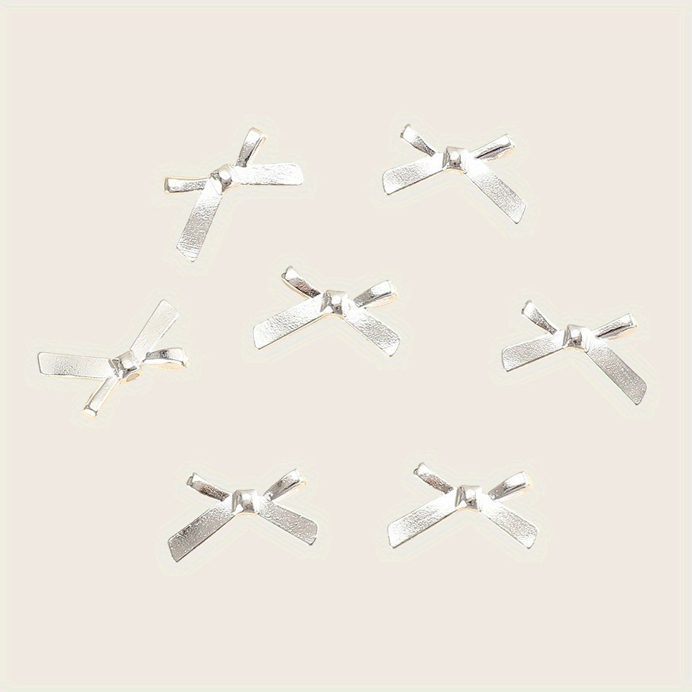 20pcs 12x20mm Bow Alloy Spacer Pendant Beads