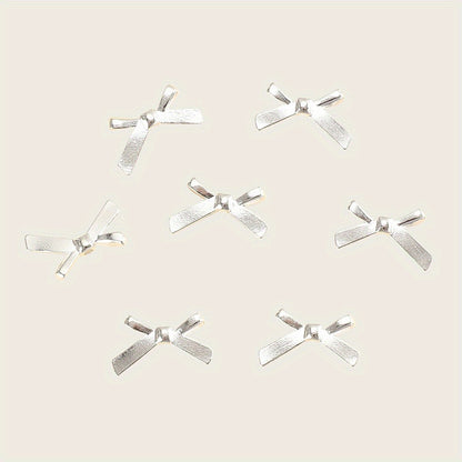 20pcs 12x20mm Bow Alloy Spacer Pendant Beads