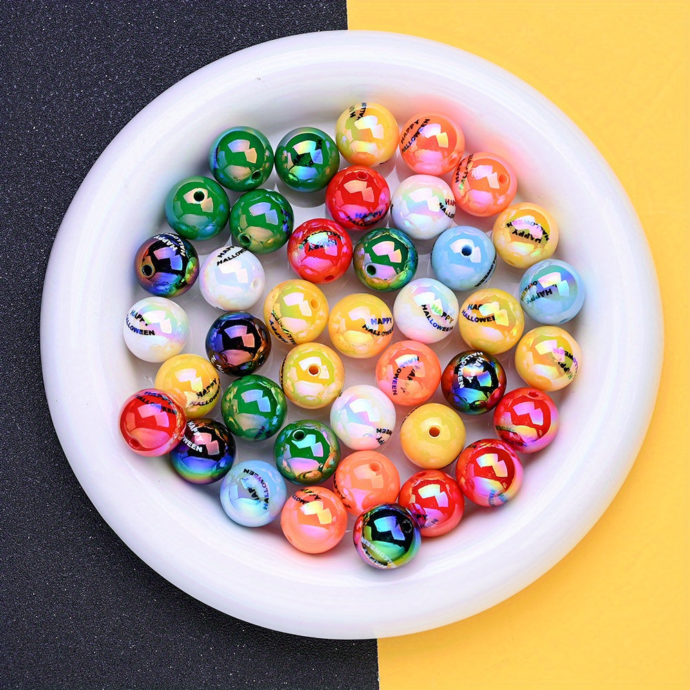 Halloween Printed AB Acrylic Beads