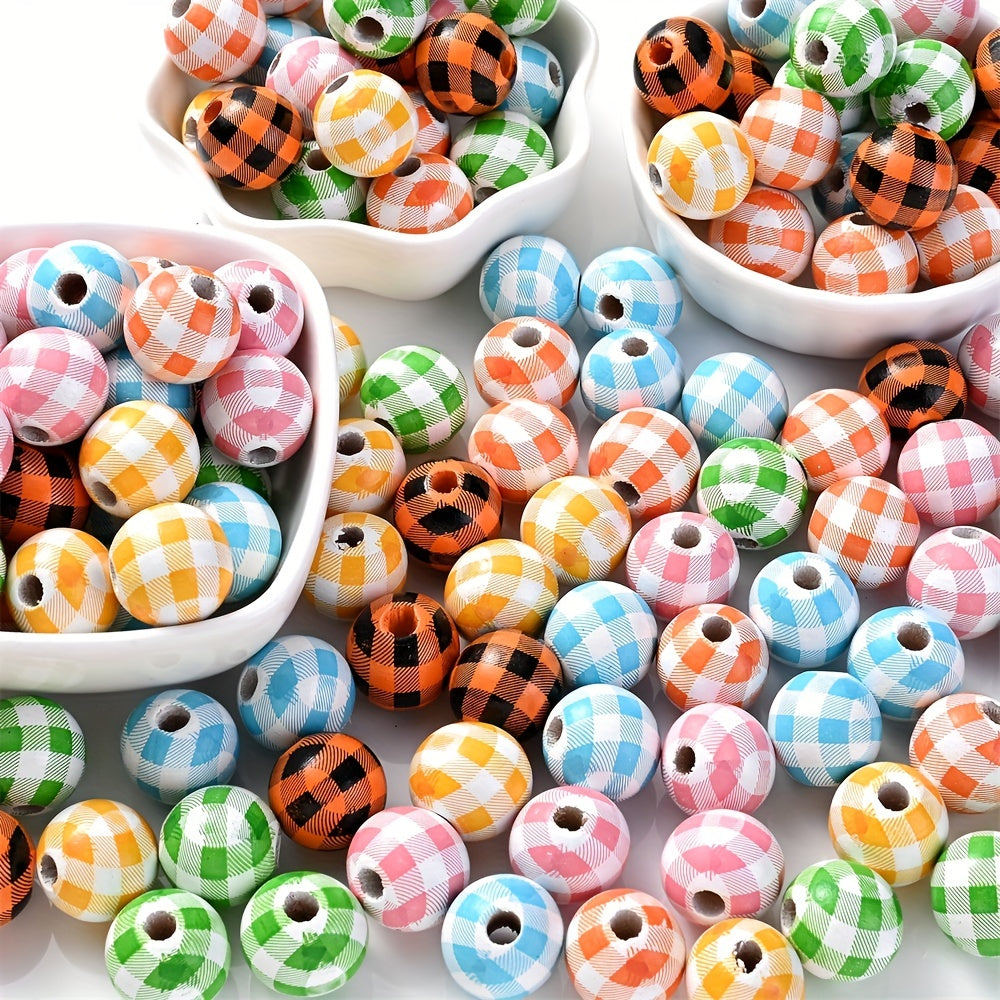 Stripe Natural Wooden Beads