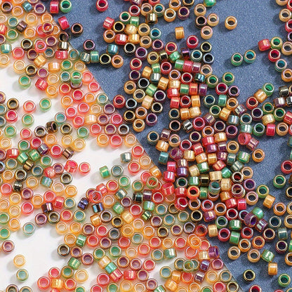 2.5mm Antique Golden Glass Rice Beads