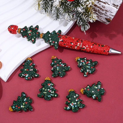 20x37mm Christmas Tree Clay Rhinestone Beads