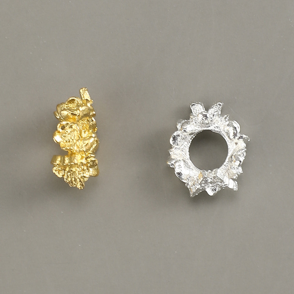 10x12mm Flower Alloy Spacer Beads