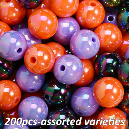 14mm Halloween Acrylic Round Spacer Beads