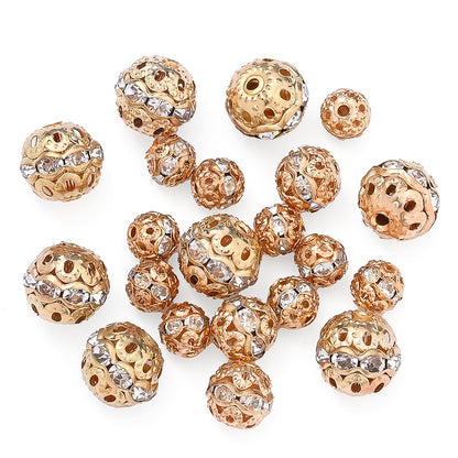 Shiny Christmas Watermelon Striped Acrylic Round Beads