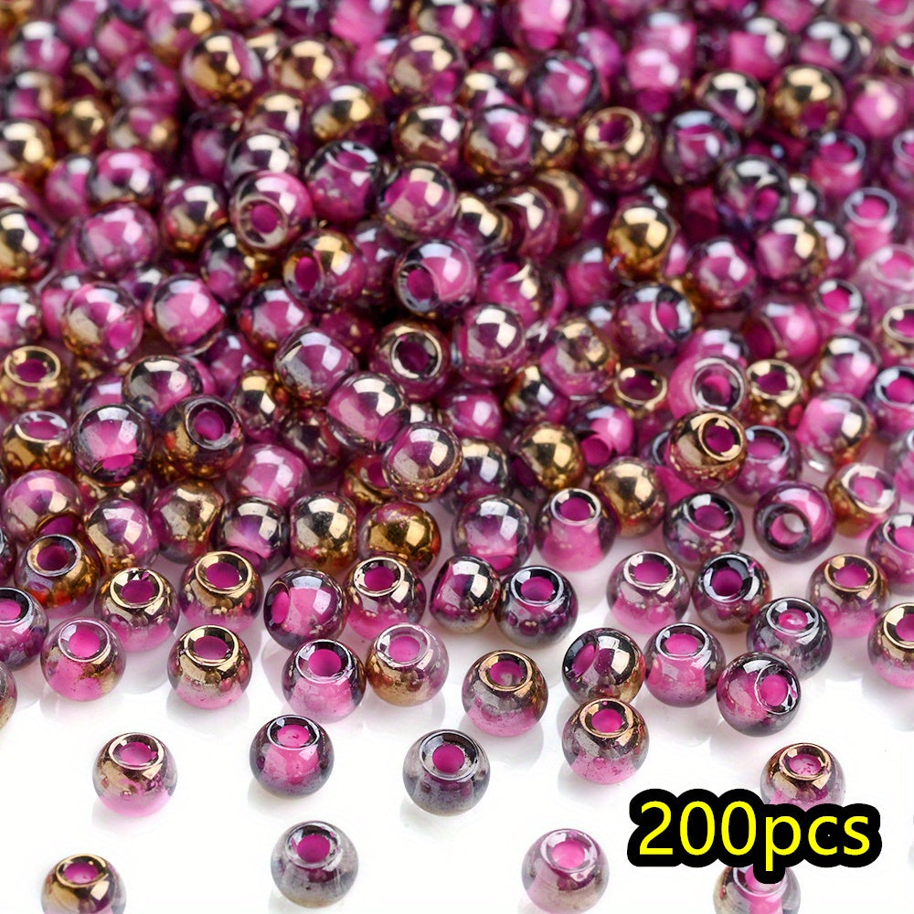4mm Metallic Glass Seed Beads
