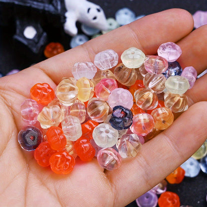 Halloween Pumpkin Glass Beads