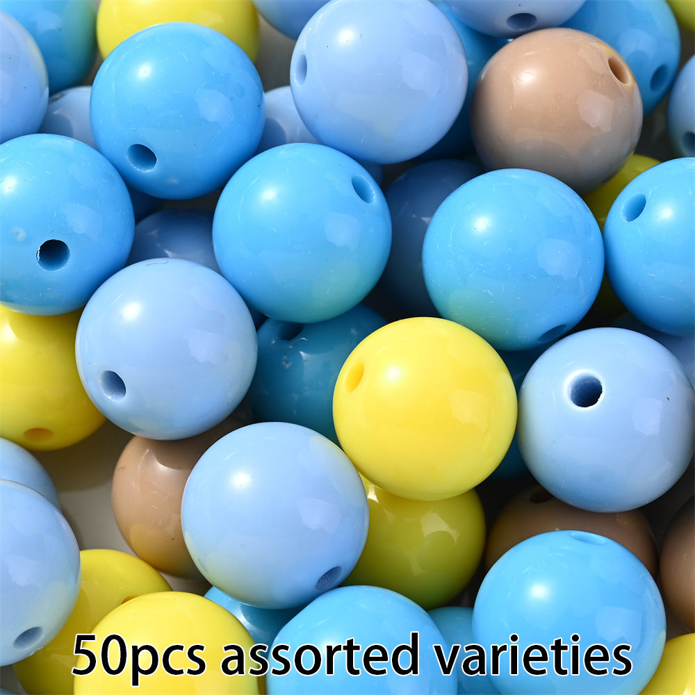 Colorful Acrylic Round Spacer Beads
