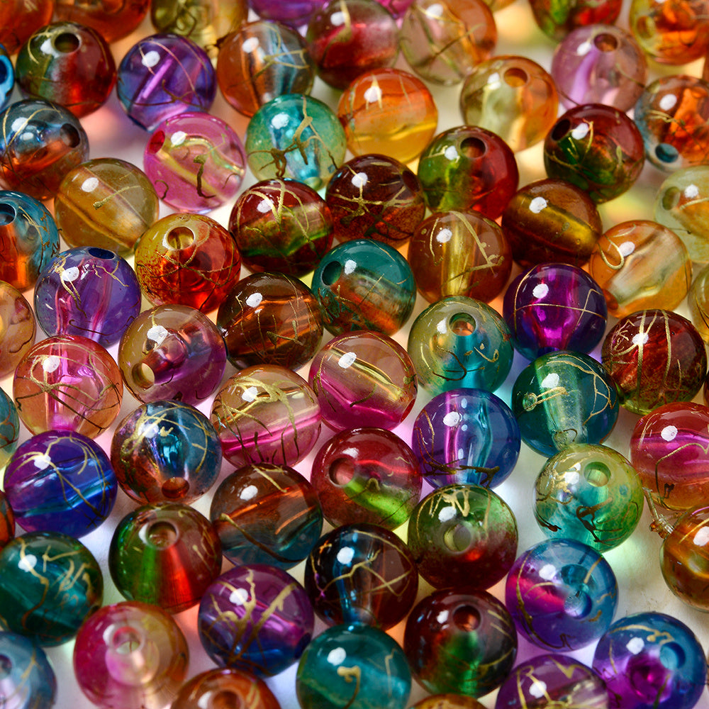 White and Ivory Imitation Pearl Acrylic Spacer Beads Set