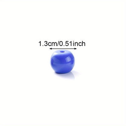 10-12mm Colorful Marbled Gradient Acrylic Large Hole Round Spacer Beads Assortment