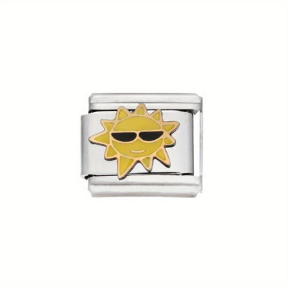1pc 9x10mm Stainless Steel Module Charm Bead
