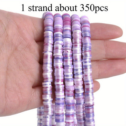 1 Strand 6mm AB Shiny Heishi Clay Beads