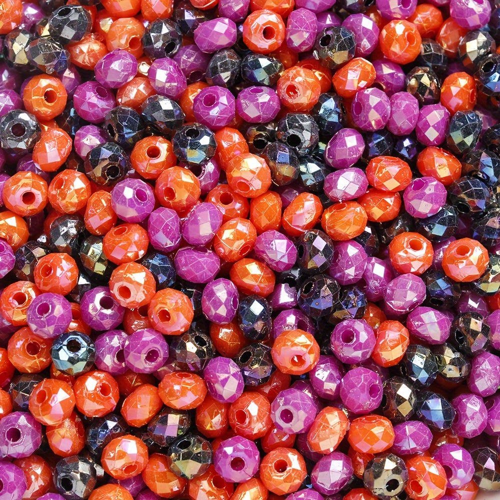 Halloween Acrylic Faceted Wheel Spacer Beads