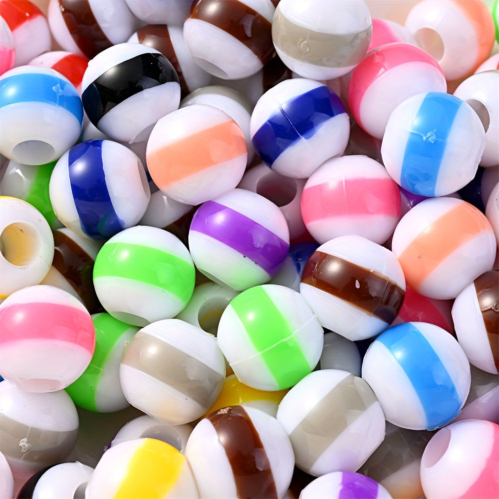 Big Hole Acrylic Round Loose Spacer Beads