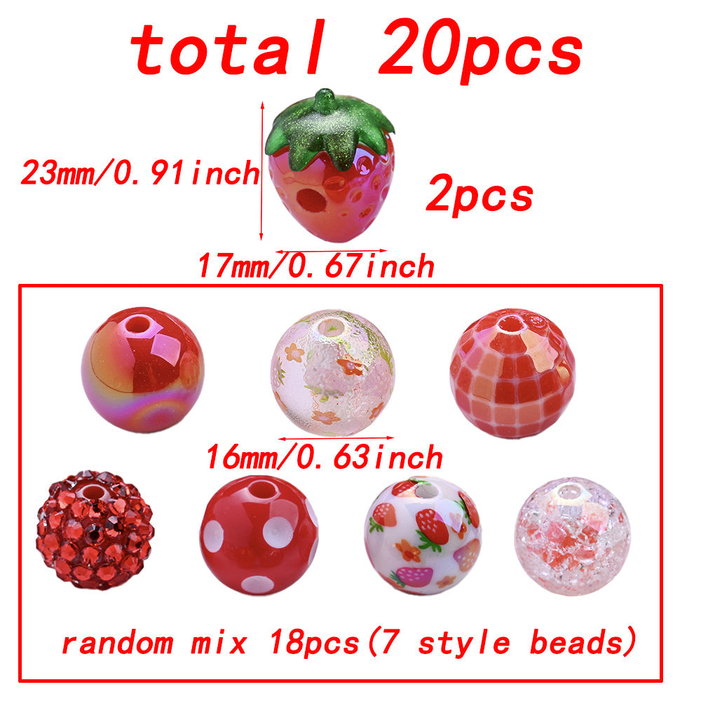Strawberry Series Acrylic Beads Kit
