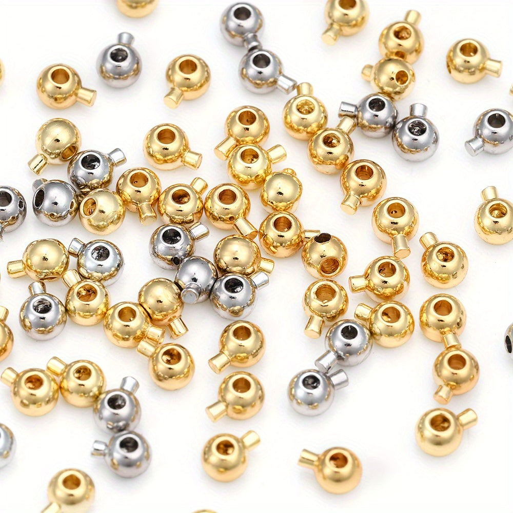 20pcs/set Tiny Copper Crimp Stopper Beads