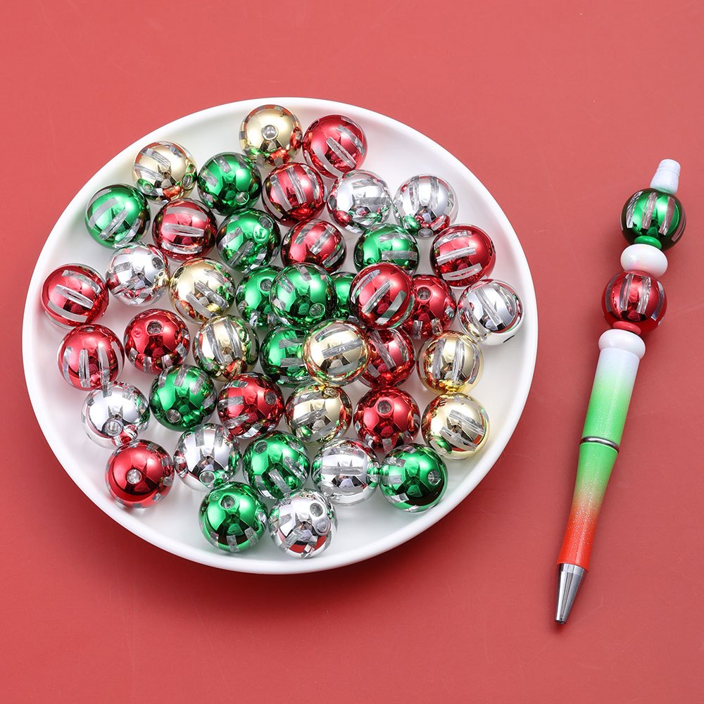Colorful Imitation Pearl Acrylic Round Spacer Beads