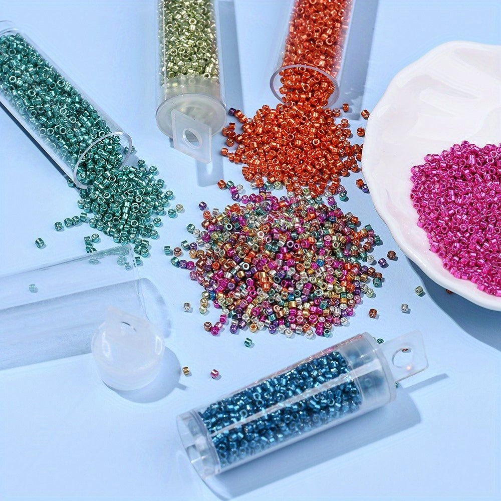 2mm Antique Color Glass Tube Beads