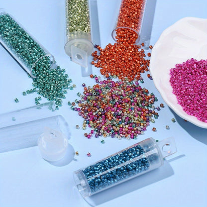 2mm Antique Color Glass Tube Beads