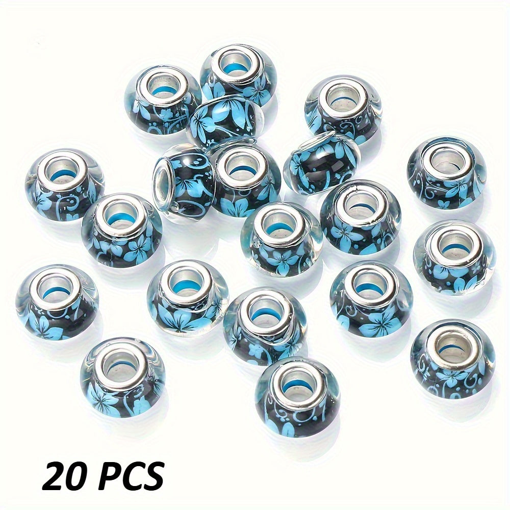 Gradient Watercolor Halo Acrylic Round Beads