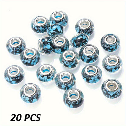 Gradient Watercolor Halo Acrylic Round Beads