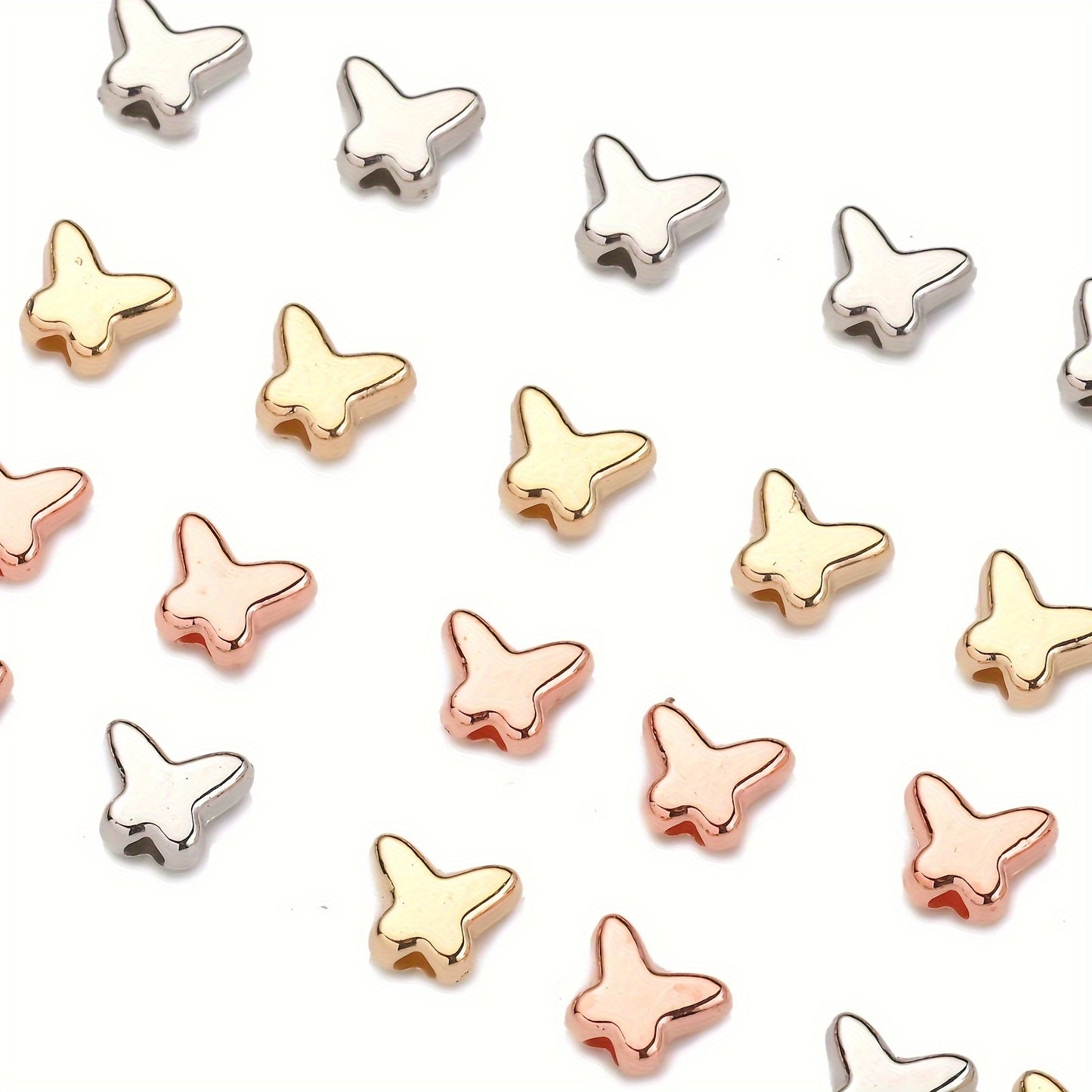 100pcs 5x6mm Butterfly CCB Spacer Beads