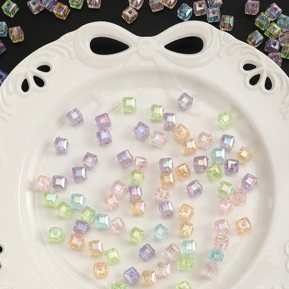 8mm AB Color Acrylic Square Beads
