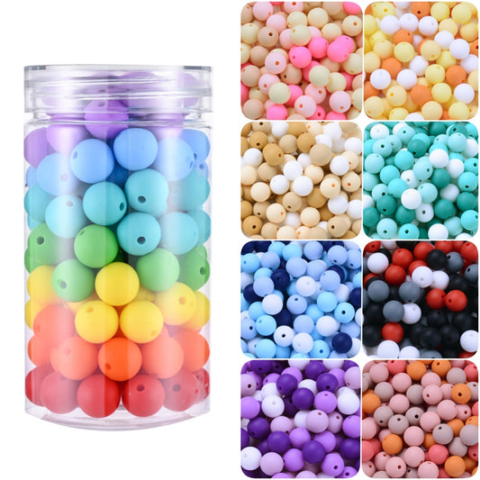 40pcs 12mm Soft Silicone Round Beads Set
