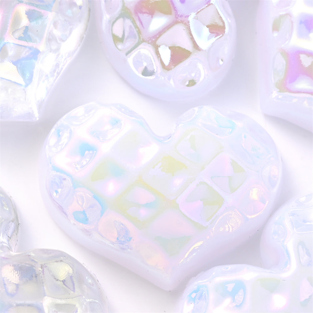 200-Piece Assorted Transparent Geometric Artificial Crystal Beads