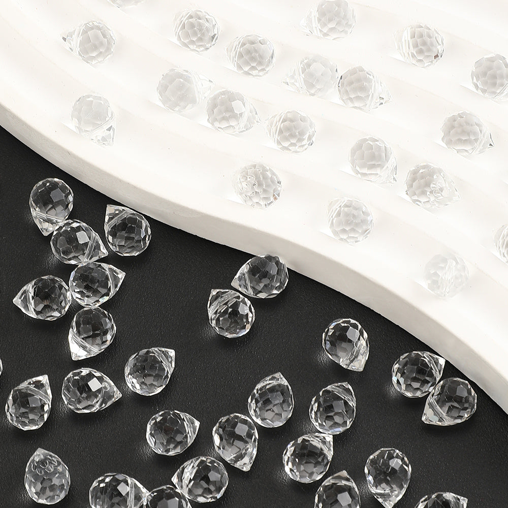 8x10mm Strawberry Water Drop Glass Beads