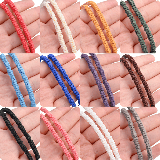 5mm Summer Natural Stone Square & Cubic Spacer Beads
