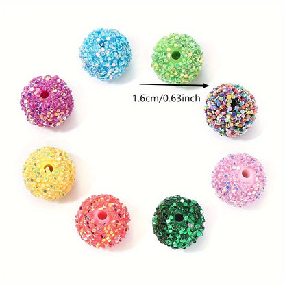 200pcs 15mm Silicone Beads Random Mix Round Spacer Silica Gel Beads For Making Keychain Bracelet Necklace DIY Pen Bag Pendant Jewelry Making Supplies