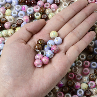 100-Piece Golden Embellished Gradient Frosted Star Beads Assortment