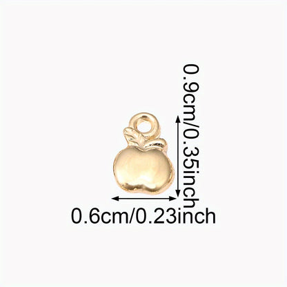 200pcs CCB Golden Apple Pendant Beads