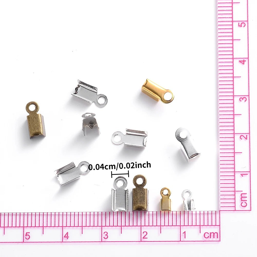 200pcs 2.5/3.5/4mm Crimp End Caps