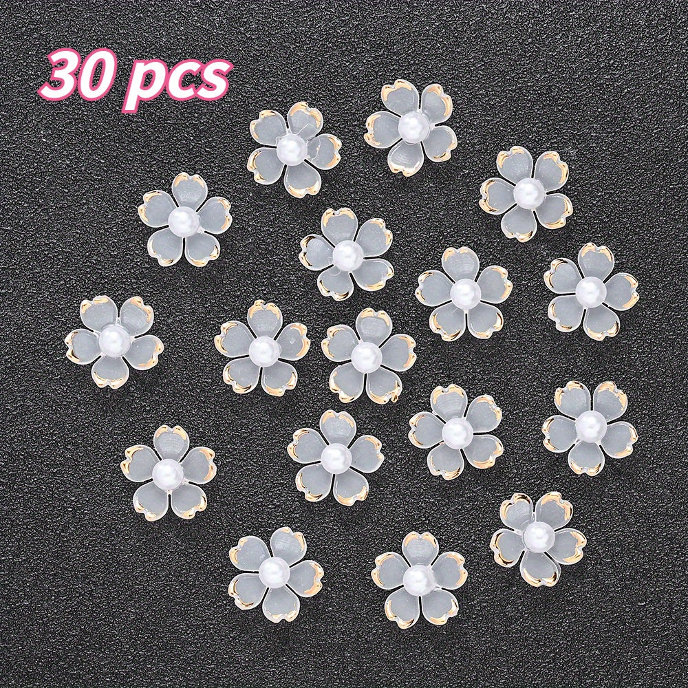 15mm Translucent Flower Acrylic Beads