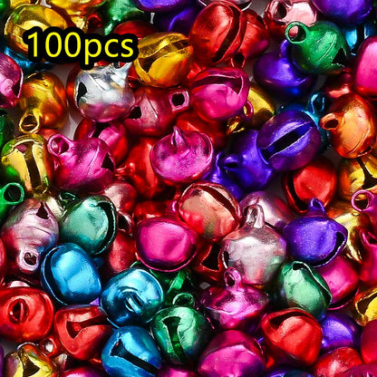 100pcs/set 8mm Christmas Jingle Bells Beads