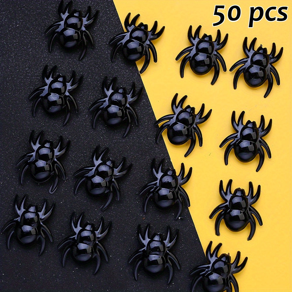 28x31mm Halloween Black Spider Acrylic Beads