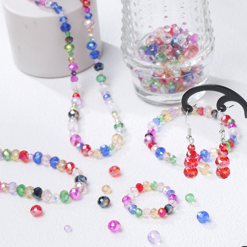 800pcs Sparkling Artificial Crystal Beads Set