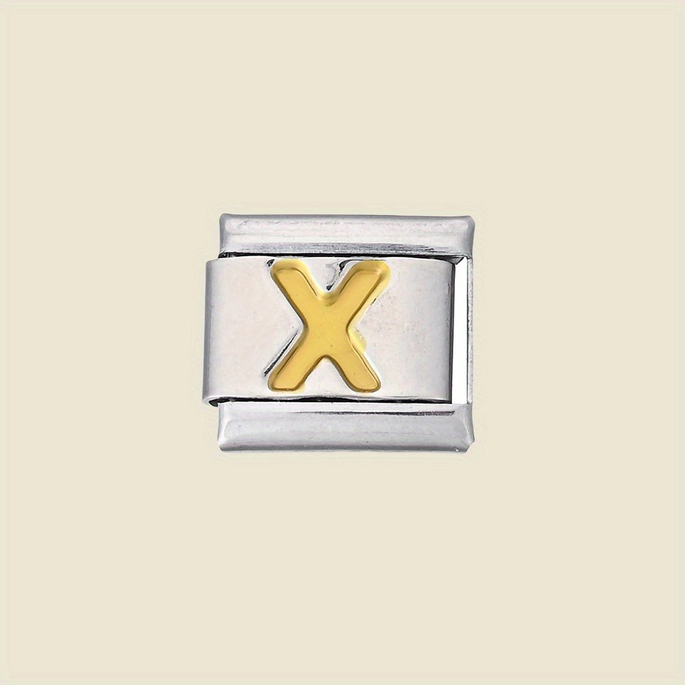 1pc 9x10mm A-Z Letter Link Module Bead