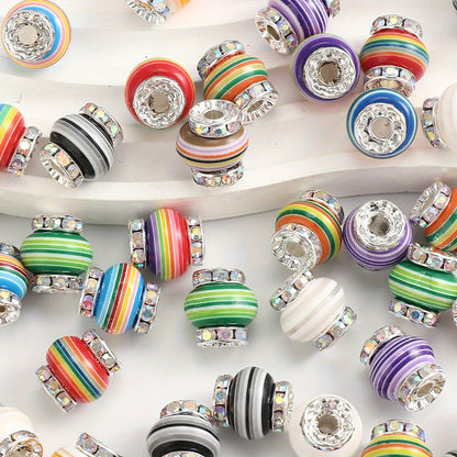 Mixcolor Round Shiny Acrylic Halloween Spacer Beads