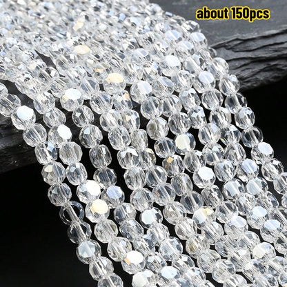 Multicolor AB Faceted Glass Beads