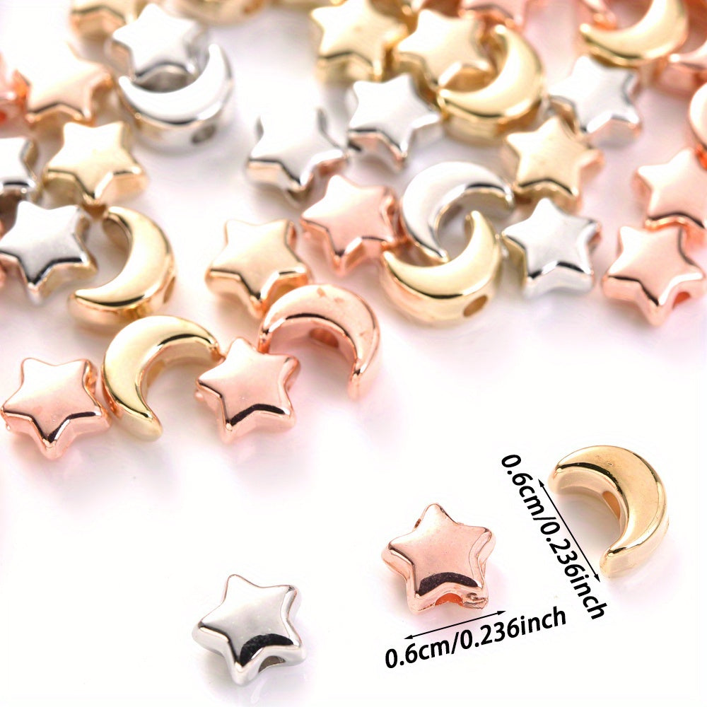 AB Shiny Romantic Heart Acrylic Spacer Beads